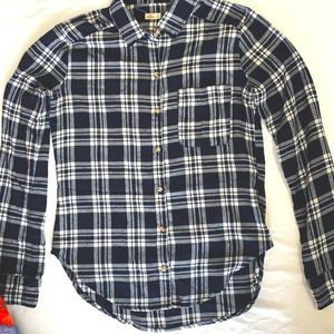 Hollister Navy Blue Flannel